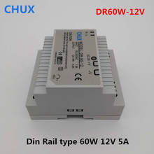 CHUX 60W 12V Switching Power Supply Din Rail Type DR-60W-12V DC 5A Output for Led Light Strip Industry SMPS 2024 - buy cheap