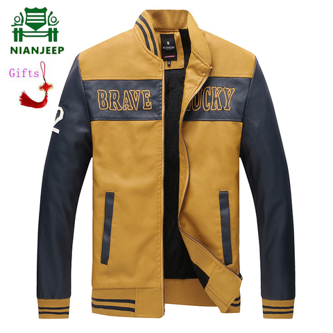 Jacket Men Embroidery Baseball Jackets Pu Leather Coats Slim Fit College Luxury Fleece Pilot Leather Jackets casaco masculino-Red-M 