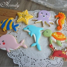 Aomily 8Pcs/Set Ocean Animals Cookies Mold DIY Handmade Biscuit Chocolate Baking Mould Bakeware Fondant Cake Decorating Tools 2024 - buy cheap