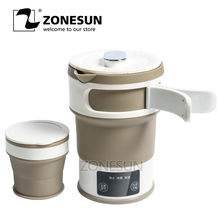 ZONESUN 0.6L Folding  Electrical Water Kettle Auto Power-Off Protection Travel Mini Portable Heating Water Boiler Tea bottle 2024 - buy cheap