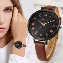 Vogue Women Watches Leather Band Analog Quartz Round Alloy Wrist Watch Gift Bracelet ladies watch reloj mujer #110 2024 - buy cheap