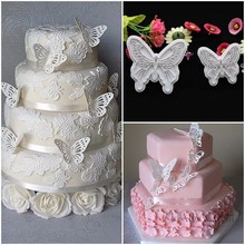 New 2pcs/Set Butterfly Cookie Plunger Cutters Mould Cake Fondant Decorating mould Dough Ice Pastry Slicer Baking Tools 2024 - buy cheap