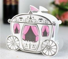 Free Shipping 24pcs Pink Carriage Wedding Favor Candy Boxes wedding Decoration gift box for Birthday Holiday party supply 2024 - buy cheap