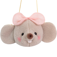 Cute Plush Mouse Backpack Shoulder Crossbody Bag 2 Colors Stuffed Hamster Toy Children Girls Coin Purse Gift Kids Toy 2024 - buy cheap
