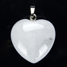 Natural Gem Stone Love Heart Pendants for Necklace Black Onyx Clear Crystal Pink Quartzs Opal Reiki Chakra Fashion Women Jewelry 2024 - buy cheap