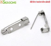 8Seasons Iron Based Alloy Pin Brooches Back Bar Findings Silver Color Clip Base Pinns DIY Jewelry 25x5mm(1" x 2/8"), 100 PCs 2024 - buy cheap