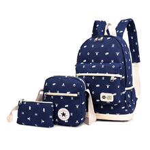 Women Canvas 4Pcs/set School Backpacks College Schoolbag Fashion Plecak for Teenager Girl And Boys Rucksack Moclila Shoulder Bag 2024 - buy cheap