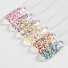 MEET ACROSS-Lentejuelas holográficas hexagonales para decoración de uñas, 1 caja de purpurina de neón iridiscente, adornos brillantes 3D para manicura 2024 - compra barato