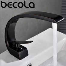 BECOLA Hot Sales Fashionable Design Tap Brass Torneira Chrome Sink bathroom Faucet Mixer Durable Faucet Free shipping F6101-1R 2024 - buy cheap