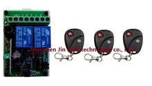Sistema de interruptor com controle remoto sem fio, 12v, 2 canais, 4 botões, receptor para eletrodomésticos, porta de garagem