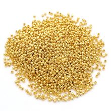 500pcs/lot Gold Color Metal Round Ball Shape Loose Spacer Beads For Jewelry Finding Diy Making Accessories Wholesale Supply 2024 - buy cheap