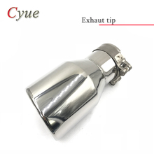 1PCS New style Slant Cut 63mm-101mm Universal Car Auto Tip 304 Stainless Steel Tail Pipe Tip Exhause Muffler 2024 - buy cheap