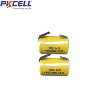 PKCELL 50 Uds 4/5sc1200mAh 1,2 V NICD batería recargable nicd tapa plana con pestañas para taladro eléctrico de iluminación Solar 2024 - compra barato
