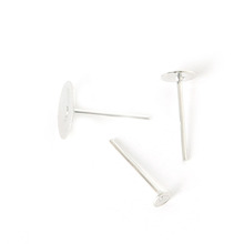300pcs Rhodium Plated Earring Stud Ear Nail Jewelry Findings Jewelry Stud Earring Flat Cup Posts Pins Base Ear Pads Settings DIY 2024 - buy cheap