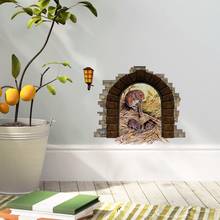 Настенная Наклейка «домик мыши» из ПВХ, настенные наклейки «сделай сам» для гостиной, спальни, детской комнаты, домашние декоративные фрески 2024 - купить недорого
