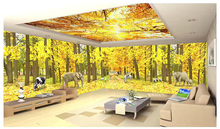 3D wallpaper Custom natural yellow Ginkgo landscape wall paper for wall 3D bedroom for living room background papel de parede 2024 - buy cheap