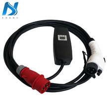 Khons SAE J1772 EVSE зарядное устройство для электромобиля и электромобиля с красной вилкой CEE 8A 10A 16A регулируемый кабель 16 футов EV зарядный разъем 2024 - купить недорого