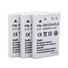 3pcs 1800mAh EN-EL5 ENEL5 EN EL5 Camera batteries Battery Batteria AKKU For Nikon Camera Coolpix P80 P90 P100 P500 P510 P520 2024 - buy cheap