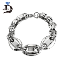 Trendy Link Chain Bracelets Bangles for Male Man Stainless Steel Simple Luxury Wedding Party Jewelry Wristband Gift 21cm Length 2024 - buy cheap