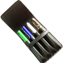 Bolsa de lápices de colores de alta calidad, estuche de cuero para plumas de lujo, 4 ranuras, estilográfica, bolígrafo, Rollerball, 1 Uds. 2024 - compra barato
