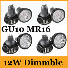CE&UL + GU10 MR16 Ultra Bright Epistar Dimmable LED Spot lights Lamp Bulb 12W Black Shell AC 90-260V 120 Beam Angle 50000Hours 2024 - buy cheap