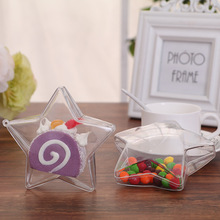 Bolas de plástico transparentes em forma de estrela, decoração para presente em caixa, ornamento para natal, 5 peças 2024 - compre barato