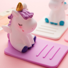 Phone Holder Cute Unicorn Tablets Desk Support Mobile Phone Stand Holder For iPhone Xiaomi Phone Stand Smartphone Holder 2024 - купить недорого