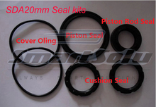 free shipping 2 sets/lots  SDA compact air cylinder asia type pneumatic cylinder seal kits 20mm bore sizes, cylinder repair kits 2024 - buy cheap