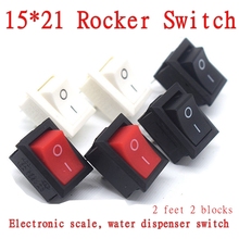 15mm*21mm 2PIN boat rocker switch power supply 6A 250VAC / 10A 125VAC 2024 - buy cheap