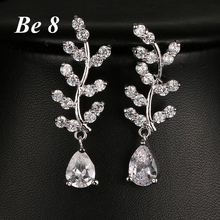 Be8 Brand Sparking Cubic Zirconia Drop Earrings Women's Beautiful Plant Shape  Wedding Bride Earrings For Engagement Gifts E-257 2024 - buy cheap