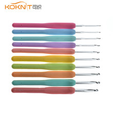 KOKNIT 10 Pcs Mixed Plastic Handle Aluminum Crochet Hooks Knitting Needles  for Knit DIY Crafts Loom Tool 2024 - buy cheap