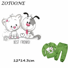 ZOTOONE Cute BEST FRIEND Dog Patch Iron on Transfer Patches for Clothing Beaded Applique Clothes Animal DIY Accessory Decoration 2024 - buy cheap