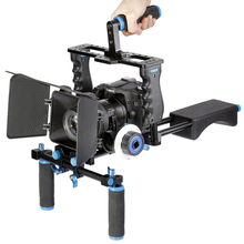 Estabilizador de cámara de vídeo profesional DSLR, soporte de hombro, jaula/caja mate/enfoque de seguimiento para videocámara Canon Nikon Sony 2024 - compra barato