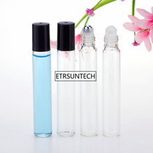 Botella vacía de vidrio para Perfume, contenedor transparente de aceite esencial rellenable, envase F1292, 10ml 2024 - compra barato