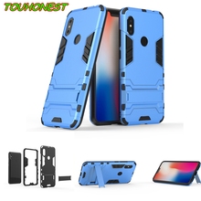 Shockproof Phone case For Redmi Note 6 Pro 6A S2 5 Plus Note 5 4 4X Tough Rubber Stand Armor case for Xiaomi Mi A2 Lite A1 Case 2024 - buy cheap