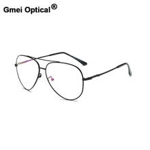 Gmei Optical Retro Big Optical Eyeglasses Frames Myopia Metal Alloy Women Men Spectacles Oculos De Grau Eyewear A27035 2024 - buy cheap