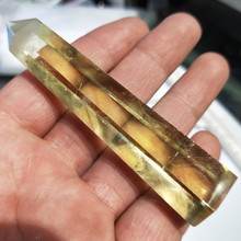 70-80mm Natural Yellow Citrine Wand Crystal Quartz Sceptres Prism Points Healing Pillar Rock stones and Mineral Gifts Home decor 2024 - buy cheap