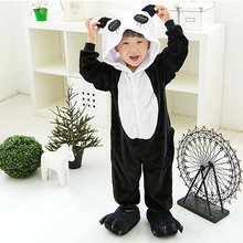 Ropa para niños y niñas, disfraces de Panda y animales, bata Unisex, Tops de franela para dormir, pijama 2024 - compra barato
