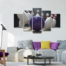 Modular Canvas Pictures 5 Pieces Bowling Ball Sports Paintings Artworks Modern HD Prints Poster Living Room Decor Wall Art Frame 2024 - buy cheap