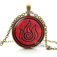 Fire Last Airbender Fire Nation Earth Kingdom Air Nomad Airbender Water Tribe sea wave Elements Pendant Necklaces Jewelry 2024 - buy cheap