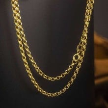 Женское Ожерелье Rolo, 18K, желтое золото, 24 дюйма 2024 - купить недорого