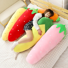 Kawaii Carrot Detachable Pillow Giant Plush Toy Strawberry Corn Fruit Sleeping Long Hug Pillow Girl Doll Gift 47inch 120cm 2024 - buy cheap