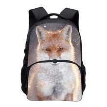 Teenager Laptop Backpack Fox Pattern Casual School Bag 17 inch Large Capacity School Backpack Women Travel Shoulder Daypack 2024 - buy cheap