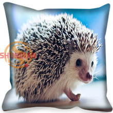 Custom Pillow Cover Decorative Pillowcase hedgehog Square Zipper Pillow Cover 40x40cm,35X35cm Drop Shippping 2024 - купить недорого