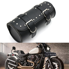 New Motorcycle Leather PU Front Fork Tool Bag Luggage Saddlebag For Harley Chopper Bobber Cruiser Dyna Softail Sportster 2024 - buy cheap