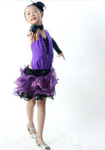 Новые стильные детские латинских танцев старший спандекс девочек латинские танцы платье для девочек латинские танцы Конкуренции Платья S-4XL 2024 - купить недорого
