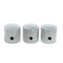 3pcs/set Metal Knobs for Guitar 3PCS Chromed Metal Dome Knobs Knurled Barrel for Electric Guitar Parts Silver 2024 - buy cheap