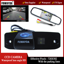 FUWAYDA-Cámara de Vista trasera de coche CCD, Monitor de espejo retrovisor de 4,3 pulgadas para Hyundai Tucson Accent Elantra Terracan Veracruz Sonata 2024 - compra barato