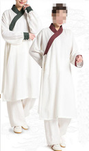 Ropa de calidad unisex wudang wushu trajes ropa de Kung fu shaolin monje bata taoísta artes marciales uniformes de Tai Chi robe + Pantalones 2024 - compra barato