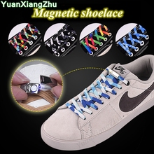 New Magnetic Locking Shoelaces Flats Elastic Sneakers Shoelace Special Creative Quick No Tie Shoelaces Kids Adult Unisex Laces 2024 - buy cheap